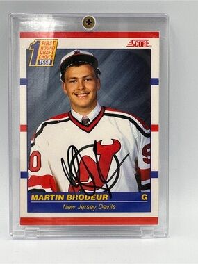 1990 Score Martin Brodeur RC #439 Signed Auto Rookie Card New Jersey Devils HOF